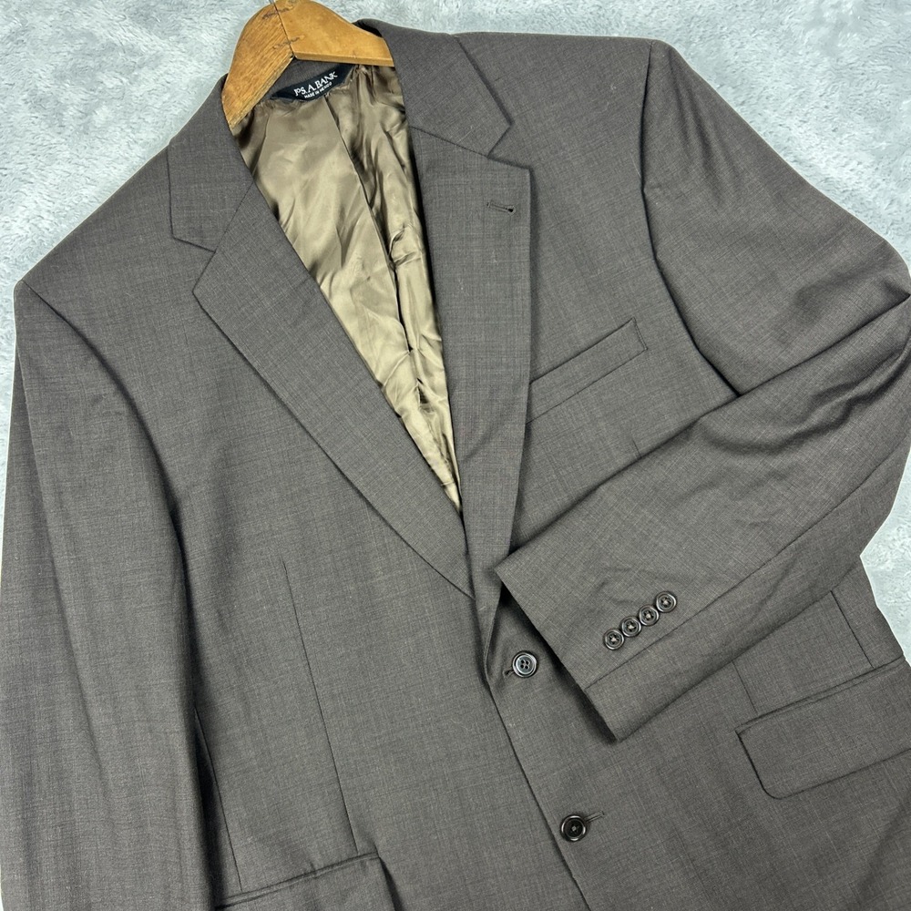 Jos A Bank Sport Coat Mens 44R Brown 2 Button Classic Career Business